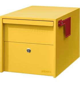 Adoorn 445002931908 Post Mount Mailbox Small Size - Anti-theft Locking 15.5 Inch H X 12 W