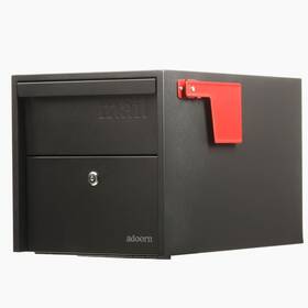 Adoorn 850046544613 Post Mount Mailbox Small Black Size 12 X 18.5 Hxwxd Anti-theft Lo