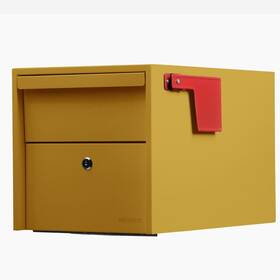 Adoorn 850046544668 Post Mount Mailbox Small Curb Yellow Size 12 X 18.5 Hxwxd Anti-the