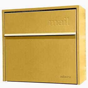 Adoorn 850046544729 Wall Mount Mailbox Anti-theft Locking Weatherproof Curb Yellow Sm