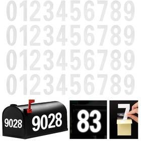 Ai10021 Aiqinhu Reflective Mailbox Number For Outside 3 Inch 4 Sets Vinyl Silver