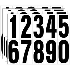 Ai11101 Aiqinhu Reflective Number Stickers 4 Sets Inch Vinyl Waterproof Black In