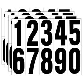 Aiqinhu Ai11102 Reflective Number Stickers 4 Sets 3 Inch Vinyl Black 40 Pcs