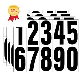 Ai11103 Aiqinhu Reflective Number Stickers 4 Sets 2 Inch Vinyl Waterproof Black In