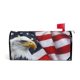 Alaza 703845614783 Welcome Mailbox Covers Magnetic Eagle And Usa American Flag Patriotic Post Bo