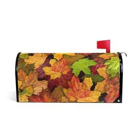 Alaza Mailbox Cover 432038864349 Thanksgiving Autumn Leaves Magnetic Mailwraps Garden Yard