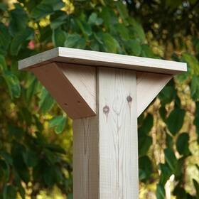 Alwayslovarious 313020521555 Outdoor Wooden Library Box Bracket For 4x4 Post - Perfect Lending And Mailbox