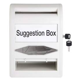Amazon Basics 840095849715 Abs Ballot Box With Lock And Key Non-clear