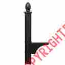 6215b-ambk Ambk-6215b Architectural Mailboxes Mail Box Post Decorative Galvanized Aluminum Security Black Rural Ground Oasis 832794001754