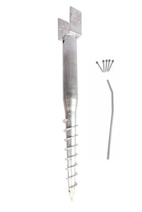 American Ground Screw Mfg & Supply 601707811694 U-model - Easy-install No-dig Anchor For Standar