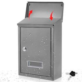 Ssu-amylove-4497 Amylove Lockable Wall Mounted Mailbox For Outside Suggestion With 2 Keys Metal Donation