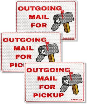 Anley 744759570031 Magnetic Outgoing Mail Pickup Sign For Mailbox - Universal Replacement
