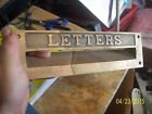 Antique Brass Vintage Deco Art Lettars Collectible Slot Cast Mailbox Plate Door