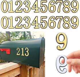 X4w3qx5p Apausvcm 629490 1 3 Set 2 Inch Mailbox Numbers For Outside 0-9 Gold House 3d
