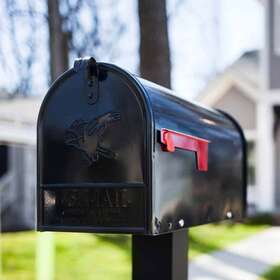 E1600bam Architectural Mailboxes Elite Large Steel Post Mount Mailbox Black