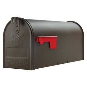 Architectural Mailboxes 046462011314 Bronze Medium Post Mount Mailbox Steel Brass Heavy-duty Wall Mail Package