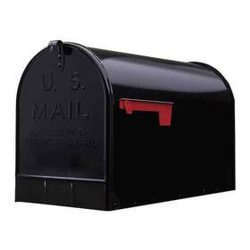 Architectural Mailboxes 046462011963 Stanley Black Extra Large Steel Post Mount Mailbox Galvanized Best
