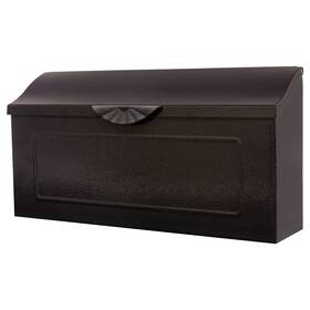 Mb676bam Architectural Mailboxes 046462012076 Amboy Galvanized Steel Wall Mount Mailbox Black Medium Capacity