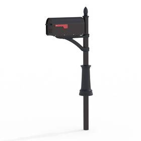 15702 Architectural Mailboxes Post Mount Mailbox Hamilton Combo Kit Large Steel