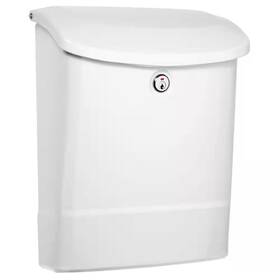 Architectural Mailboxes 313024344310 Parkside White Small Steel Locking Wall Mount Mailbox