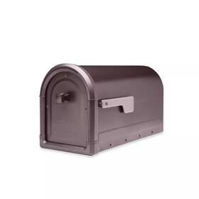 Architectural Mailboxes 313026221268 Roxbury Rubbed Bronze Large Steel Post Mount Mailbox With Premium Cast Alumin