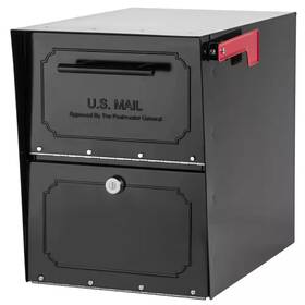 Architectural Mailboxes 313035115190 Lockable Post Mount Parcel Mailbox Oasis Classic Locking X-large Stainless Steel