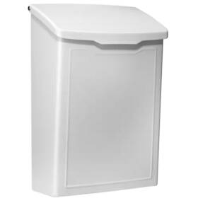 Architectural Mailboxes 313044297290 Marina White Small Steel Wall Mount Mailbox Color S