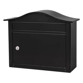 Architectural Mailboxes 313051157136 Saratoga Black Medium Steel Locking Wall Mount Mailbox