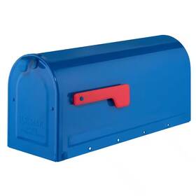 Architectural Mailboxes 313085286222 Mb1 Blue Medium Steel Post Mount Mailbox