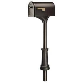 Architectural Mailboxes 313105723713 Post Mount Mailbox Steel Large Rubbed Bronze Residential