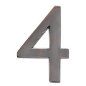 3585dc-4 Architectural Mailboxes Brass 5 Inch Floating House Number Dark Aged