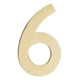 3585pb-6 Architectural Mailboxes Brass 5 Inch Floating House Number Polished