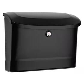 Architectural Mailboxes 445004460413 Princeton Black Medium Steel Locking Wall Mount Mailbox