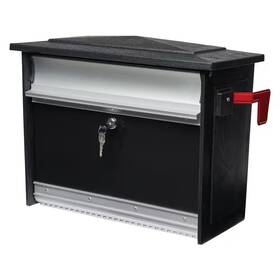 Architectural Mailboxes 445007853823 Mailsafe Black Medium Aluminum And Plastic Locking Wall Mount Mailbox