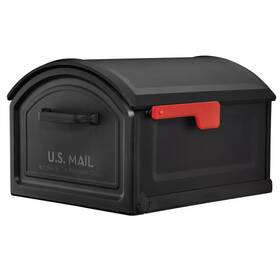 Cre8 Architectural Mailboxes 445015953973 Bilt Black Extra Large Durable Plastic Post Mount Mailbox