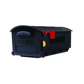 Architectural Mailboxes 445017574510 Patriot Black Large Plastic Post Mount Mailbox