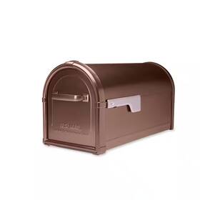Architectural Mailboxes 445029620618 Mailbox Mail Box Post Mount Large Galvanized Steel Durable Copper Brown Outdoor
