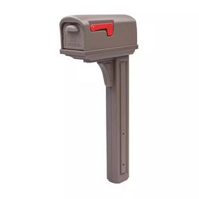 Architectural Mailboxes 445030680656 Classic Mocha Medium Plastic All-in-one Mailbox And Post Combo
