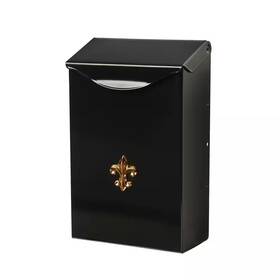 Architectural Mailboxes 445034159134 City Classic Black Small Steel Vertical Wall Mount Mailbox