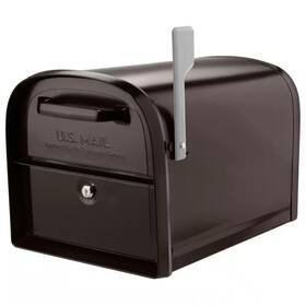 Architectural Mailboxes 445037544531 Oasis 360 Rubbed Bronze Large Steel Locking Parcel Mailbox With 2-access Door