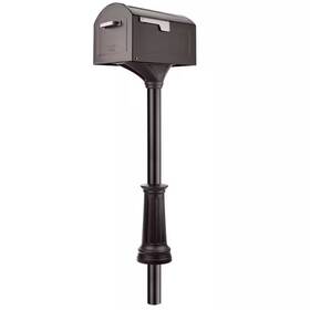 Architectural Mailboxes 445042230290 Centennial Rubbed Bronze Extra Large Steel Mailbox And Decorative Post Combo K
