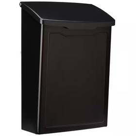 Architectural Mailboxes 445046840853 Marina Black Small Steel Wall Mount Mailbox