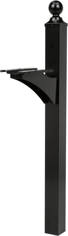 Architectural Mailboxes 691161667098 Landover Aluminum Mailbox Post Black