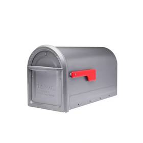 Architectural Mailboxes 705353593444 Mapleton Graphite Large Steel Post Mount Mailbox