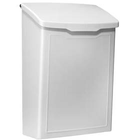 Architectural Mailboxes 705353924811 Marina White Small Steel Wall Mount Mailbox