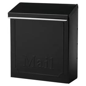 Architectural Mailboxes 711181797367 Townhouse Black Medium Galvanized Steel Locking Vertical Wall Mount Mailbox