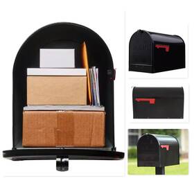 Architectural Mailboxes 711181905335 Heavy-duty Extra Large Jumbo Post Mount Rural Mailbox Galvanized Steel Package