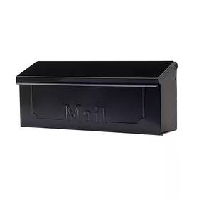 Architectural Mailboxes 726084290723 Townhouse Black Small Galvanized Steel Horizontal Wall Mount Mailbox
