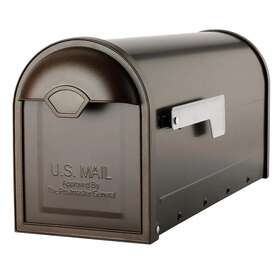 Architectural Mailboxes 726084456402 Post Mount Mailbox Rubbed Bronze Corrosion Resistant