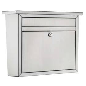 Architectural Mailboxes 744110293753 Maya Silver Medium Steel Locking Wall Mount Mailbox